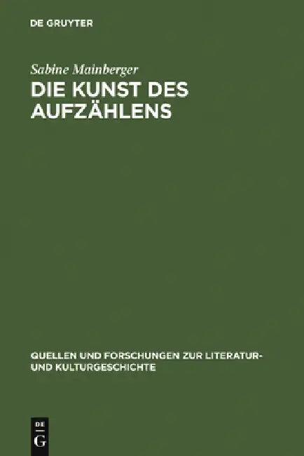 Die Kunst des Aufzählens (English, Sabine Mainberger)