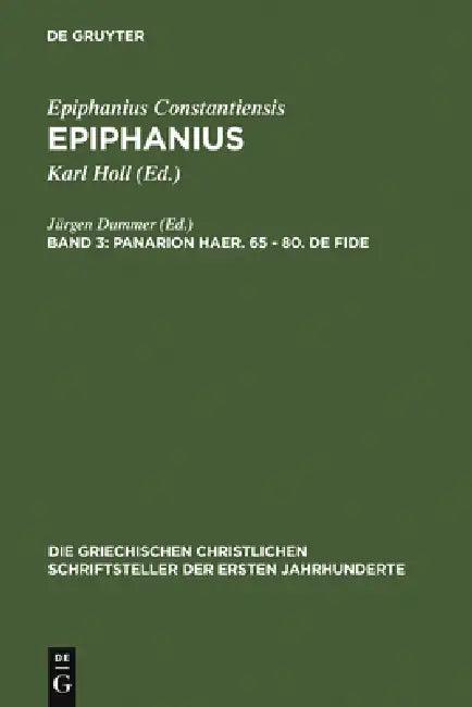 Panarion haer. 65-80. De fide (English, Jürgen Dummer)