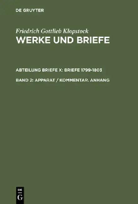 Apparat / Kommentar. Anhang (English, Rainer Schmidt | Friedrich Gottlieb Klopstock | Elisabeth Höpker-Herberg)