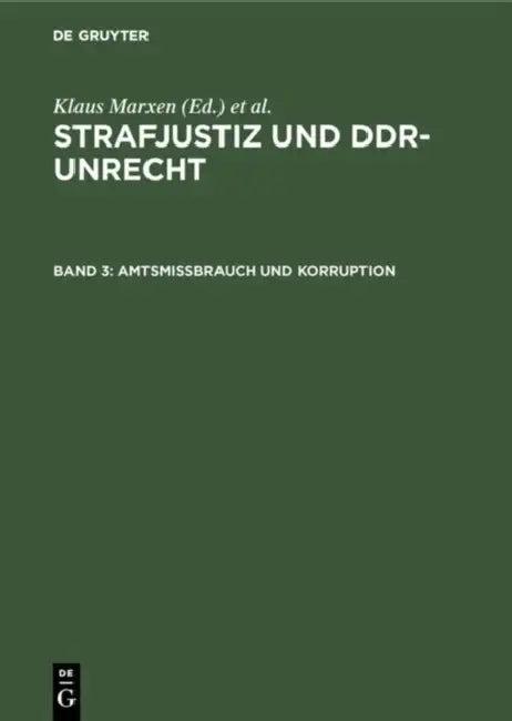 Amtsmissbrauch und Korruption (English, Willi Fahnenschmidt | Petra Schäfter)