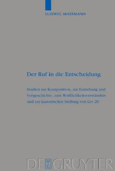 Der Ruf in die Entscheidung (English, Ludwig Massmann)