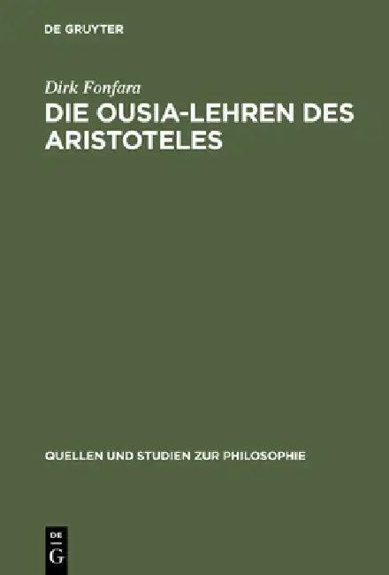 Die Ousia-Lehren des Aristoteles (English, Dirk Fonfara)