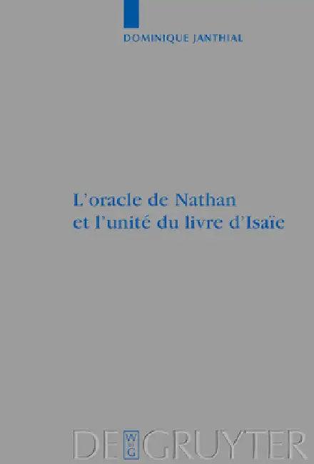 L'oracle de Nathan et l'unité du livre d'Isaïe (English, Dominique Janthial)