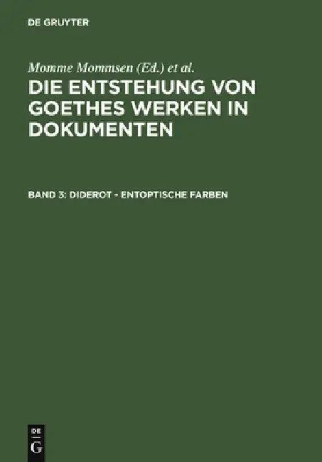 Diderot - Entoptische Farben (English, Katharina Mommsen)