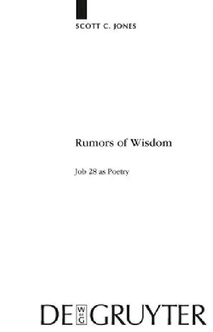 Rumors of Wisdom (English, Scott C. Jones)