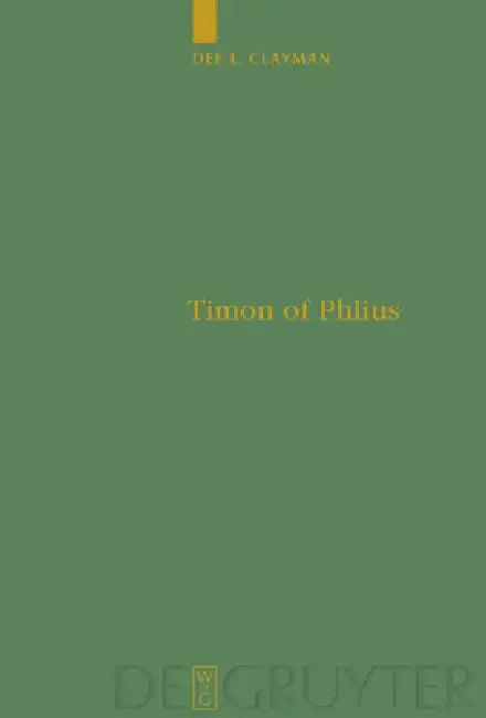 Timon of Phlius (English, Dee L. Clayman)