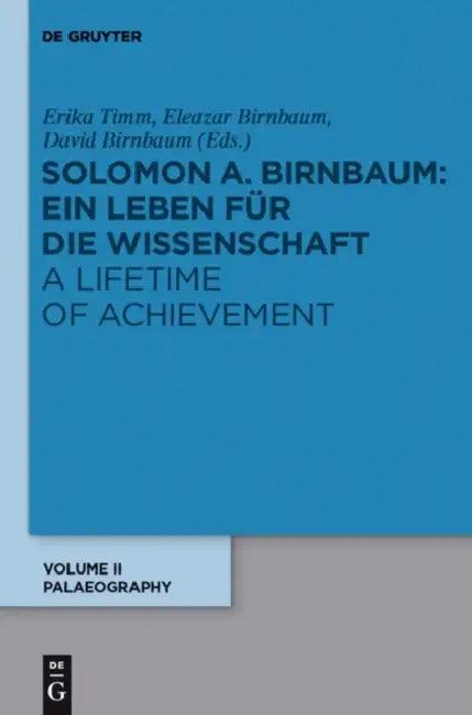 Paläographie / Palaeography (English, Erika Timm | Eleazar Birnbaum | David Birnbaum)