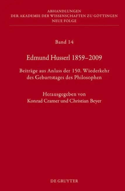 Edmund Husserl 1859-2009 (English, Konrad Cramer | Christian Beyer)