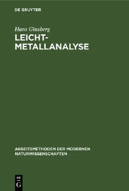 Leichtmetallanalyse (English, Hans Ginsberg)