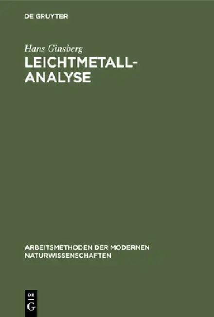Leichtmetallanalyse (English, Hans Ginsberg)