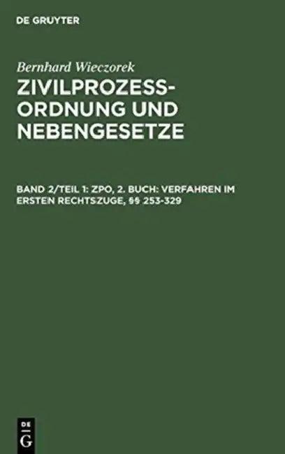 ZPO, 2. Buch (English, Bernhard Wieczorek)