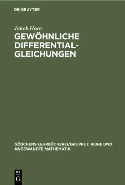 Gewöhnliche Differentialgleichungen (English, Jakob Horn)