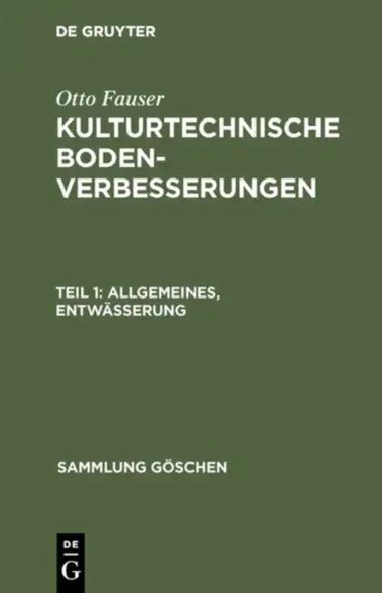 Allgemeines, Entwässerung (English, Otto Fauser)
