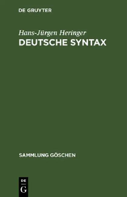 Deutsche Syntax (English, Hans-Jürgen Heringer)