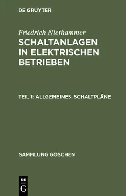 Allgemeines. Schaltpläne (English, Friedrich Niethammer)