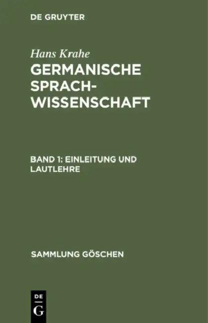Einleitung und Lautlehre (English, Hans Krahe)