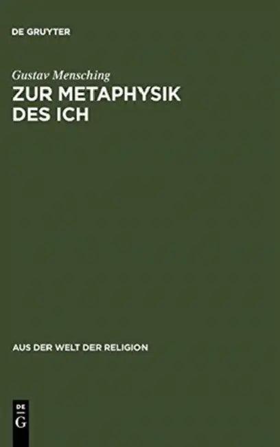 Zur Metaphysik Des Ich (English, Gustav Mensching)