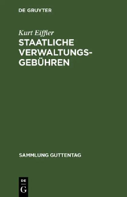 Staatliche Verwaltungsgebühren (English, Kurt Eiffler)
