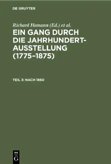 Nach 1860 (English, Richard Hamann | Nationalgalerie | Deutsche Jahrhundertausstellung)