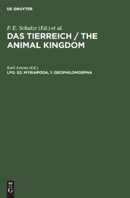 Myriapoda, 1 (English, Karl Attems)