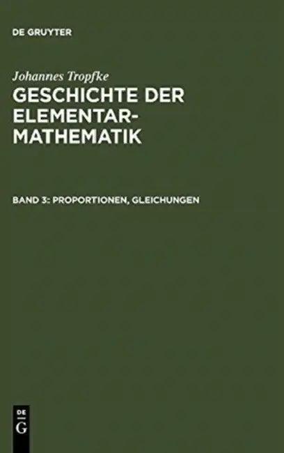 Proportionen, Gleichungen (English, Kurt Vogel | Karin Reich | Helmuth Gericke)