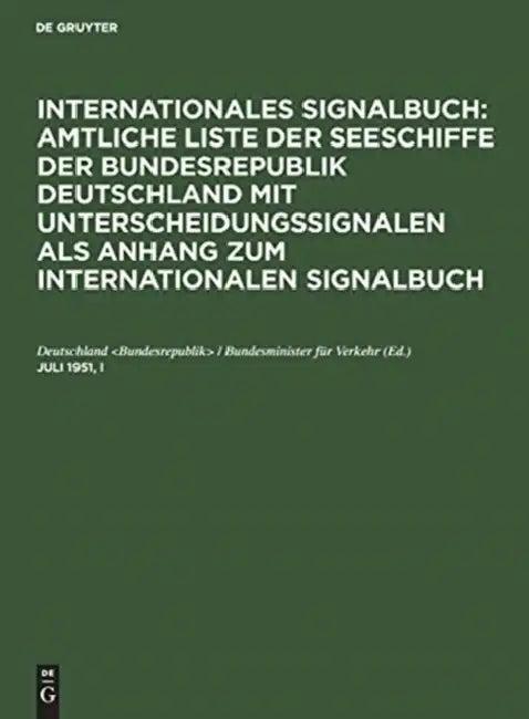 Juli 1951, I (English, Deutschland)