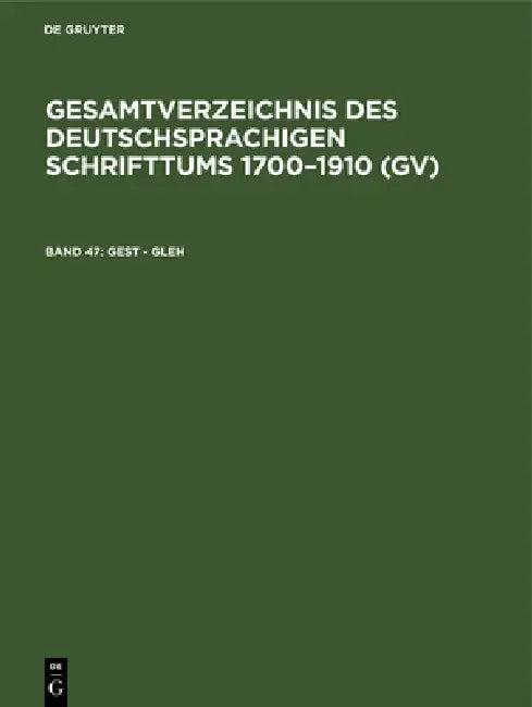 Gest - Gleh (English, Hilmar Schmuck | Willi Gorzny | Peter Geils)
