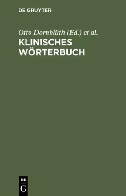 Klinisches Wörterbuch (English, Otto Dornblüth | Willibald Pschyrembel)