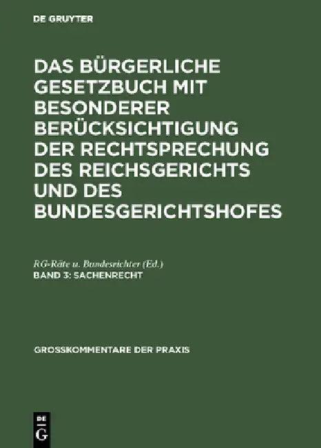 Sachenrecht (English, Rg-Räte U. Bundesrichter)