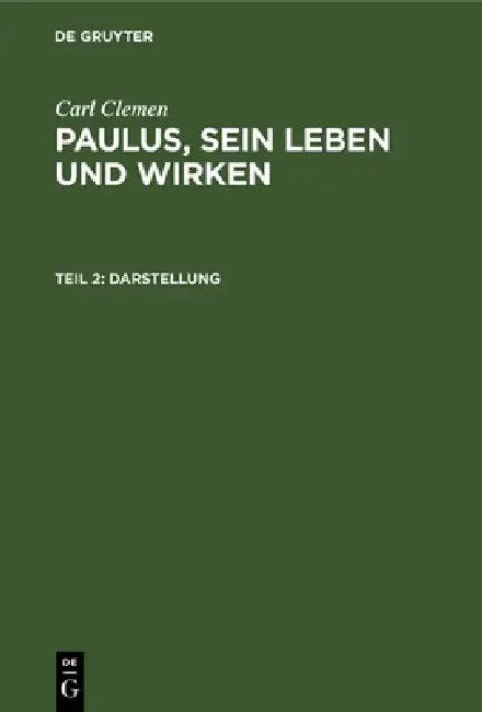 Darstellung (English, Carl Clemen)
