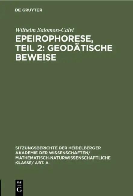 Epeirophorese, Teil 2 (English, Wilhelm Salomon-Calvi)