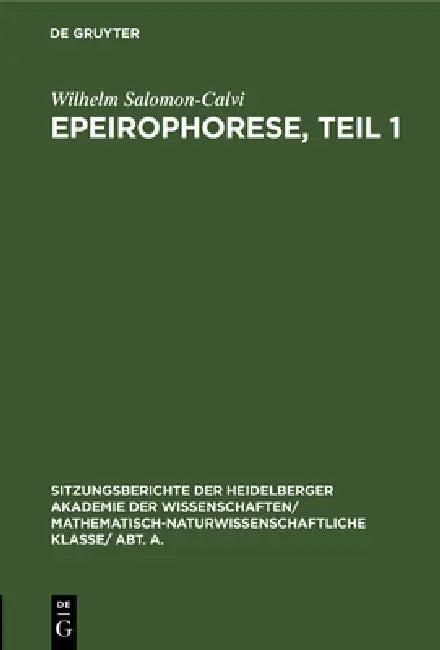 Epeirophorese, Teil 1 (English, Wilhelm Salomon-Calvi)