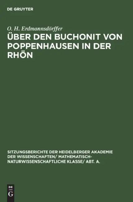 Über Den Buchonit Von Poppenhausen in Der Rhön (English, O. H. Erdmannsdörffer)