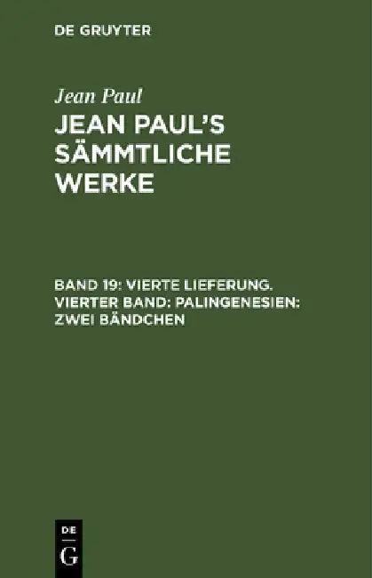 Vierte Lieferung. Vierter Band (English, Jean Paul)