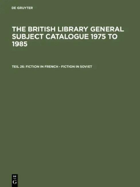 Fiction in French - Fiction in Soviet (English, British Library)