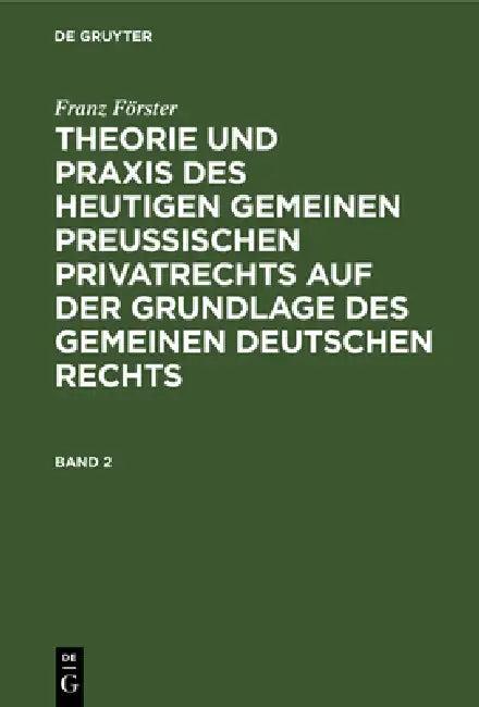 Franz Förster (English, M. E. Eccius | Franz Förster)