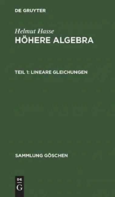 Lineare Gleichungen (English, Helmut Hasse)