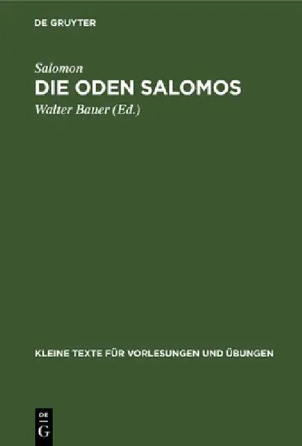 Die Oden Salomos (English, Salomon | Walter Bauer)