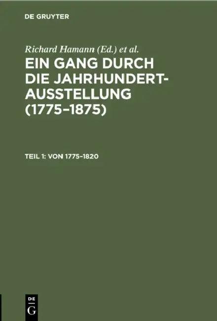 Von 1775-1820 (English, Richard Hamann | Nationalgalerie | Deutsche Jahrhundertausstellung)