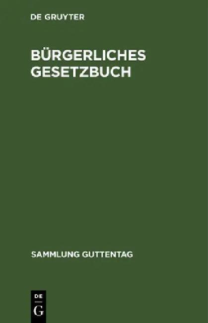 Bürgerliches Gesetzbuch (English, No Contributor)