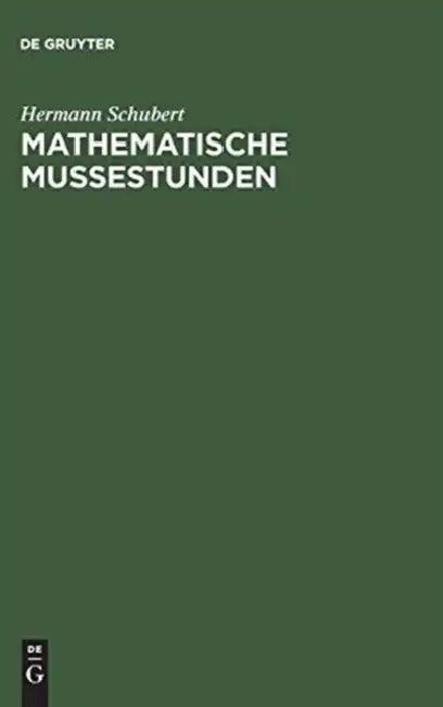 Mathematische Mußestunden (English, Hermann Schubert | Joachim Erlebach)