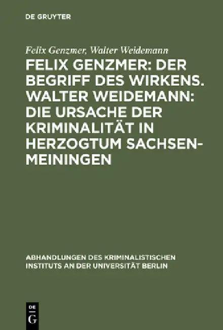 Felix Genzmer (English, Felix Genzmer | Walter Weidemann)