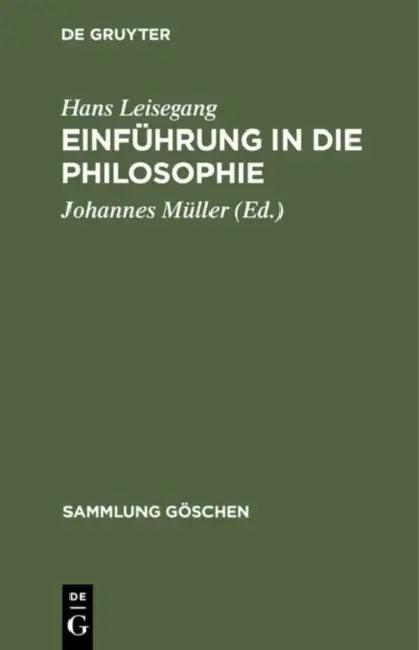 Einführung in die Philosophie (English, Hans Leisegang | Johannes Müller)