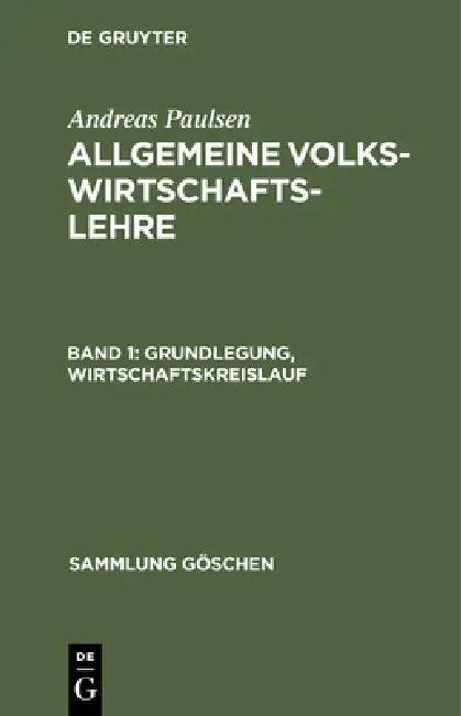 Grundlegung, Wirtschaftskreislauf (English, Andreas Paulsen)