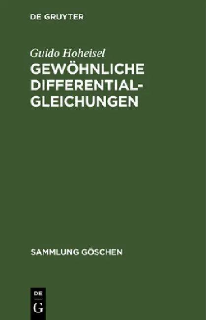 Gewöhnliche Differentialgleichungen (English, Guido Hoheisel)