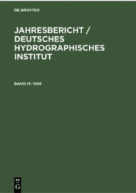 1958 (English, Deutsches Hydrographisches Institut)