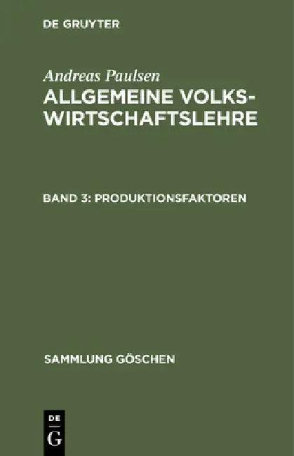 Produktionsfaktoren (English, Andreas Paulsen)