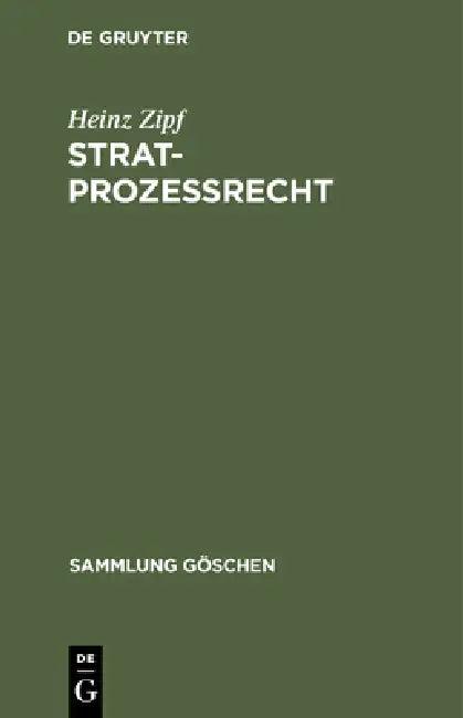 Stratprozeßrecht (English, Heinz Zipf)