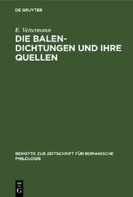 Die Balen-Dichtungen und ihre Quellen (English, E. Vettermann)