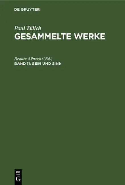 Sein Und Sinn (English, Renate Albrecht)